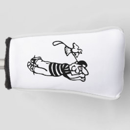 Een Golfer in b-w Golfheadcover