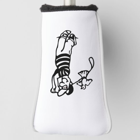 Een Golfer in b-w Golfheadcover (Draai 90)