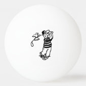 Een Golfer in b-w Pingpongbal (Voorkant)