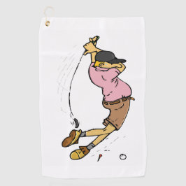 Een Golfer mist de bal Golfhanddoek