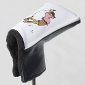 Een Golfer mist de bal Golfheadcover (3/4 voorkant)