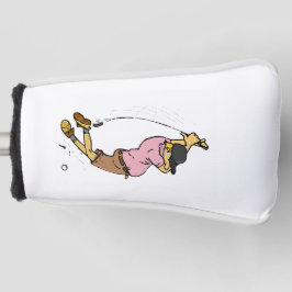 Een Golfer mist de bal Golfheadcover