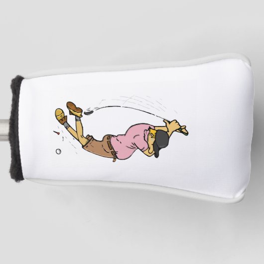 Een Golfer mist de bal Golfheadcover (Voorkant)