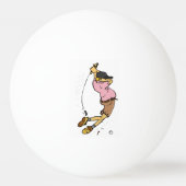 Een Golfer mist de bal Pingpongbal (Voorkant)