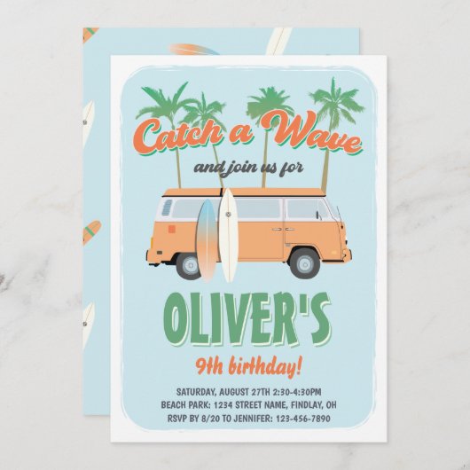 Een Golffeest Surf vangen, elke leeftijd Kaart (Voorkant / Achterkant)