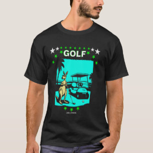 EEN GOLFKANGOEROE GRAPPIGE GOLFDIEREN T-SHIRT