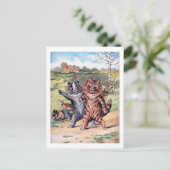 Een Golfwedstrijd, Louis Wain Briefkaart (Staand voorkant)