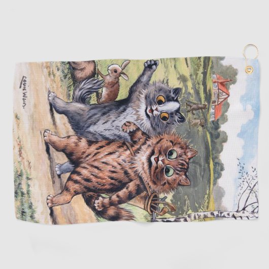 Een Golfwedstrijd, Louis Wain Golfhanddoek (Horizontaal)