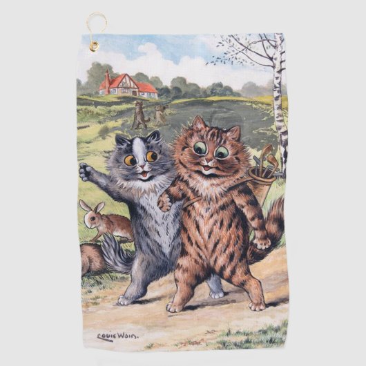 Een Golfwedstrijd, Louis Wain Golfhanddoek (Voorkant)