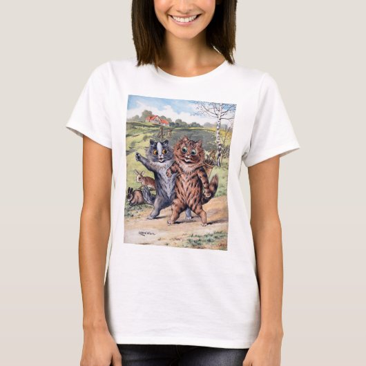 Een Golfwedstrijd, Louis Wain T-shirt (Voorkant)