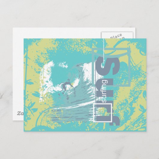 Een golvende overhemden en cadeautjes vangen briefkaart (Voorkant / Achterkant)