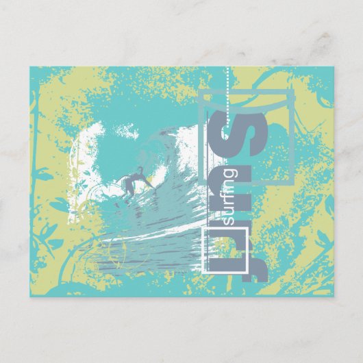 Een golvende overhemden en cadeautjes vangen briefkaart (Voorkant)