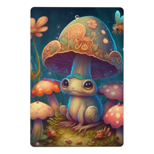 Een goochelpaddenstoel kikkerkklembord mini klembord (Achterkant)