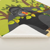 Een gorilla gefascineerd door een vlinder sherpa deken (3/4)