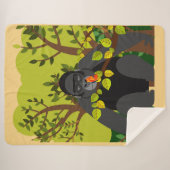 Een gorilla gefascineerd door een vlinder sherpa deken (Voorkant (horizontaal))