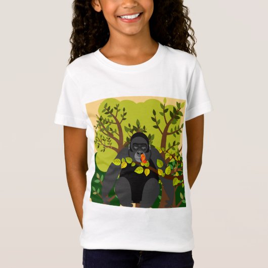 Een gorilla met een vlinder t-shirt (Voorkant)