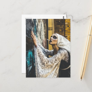 Een goth non briefkaart