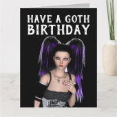 EEN GOTHIC BIRTHDAY, EMO GOTHIC GIRL KAARTEN (Voorkant)