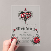 Een gotische romance. Een , gotische stijl Acryl Uitnodigingen (Insitu (Draagbaar))