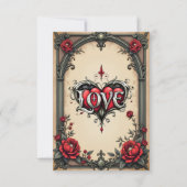 Een gotische romance. Een , gotische stijl Bedankkaart (Achterkant)