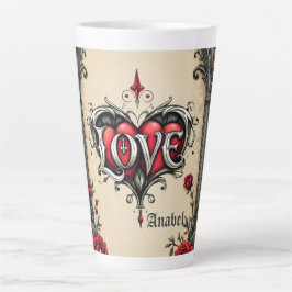 Een gotische romance. Een , gotische stijl Latte Mok