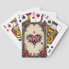 Een gotische romance. Een , gotische stijl Pokerkaarten