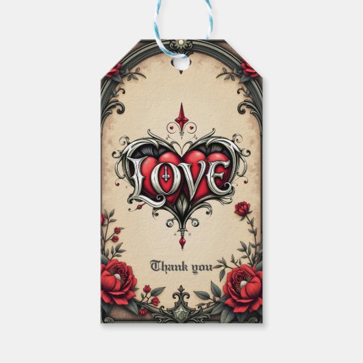 Een gotische romance. Een weelderige, gotisch-stij Cadeaulabel (Voorkant)