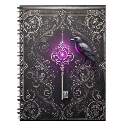 Een gotische stijl notitieboek ontwerp met een paa (Voorkant)