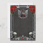 Een gotische symbiose, elegant hart en schedels. kaart (Achterkant)