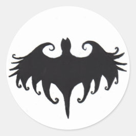 Een gotische vleermuis ronde sticker