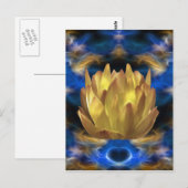 Een goudbloem en reflecties briefkaart (Voorkant / Achterkant)