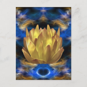 Een goudbloem en reflecties briefkaart