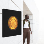 Een gouden dollar 1853-munt - Zwarte achtergrond Canvas Afdruk<br><div class="desc">florenceK Minimalisme en eenvoud Conceptueel ontwerp</div>