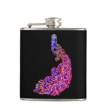 Een gouden en roze paarse pauw