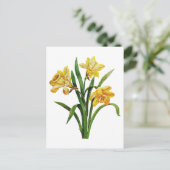 Een gouden gastheer van geborduurde narcissen briefkaart (Staand voorkant)