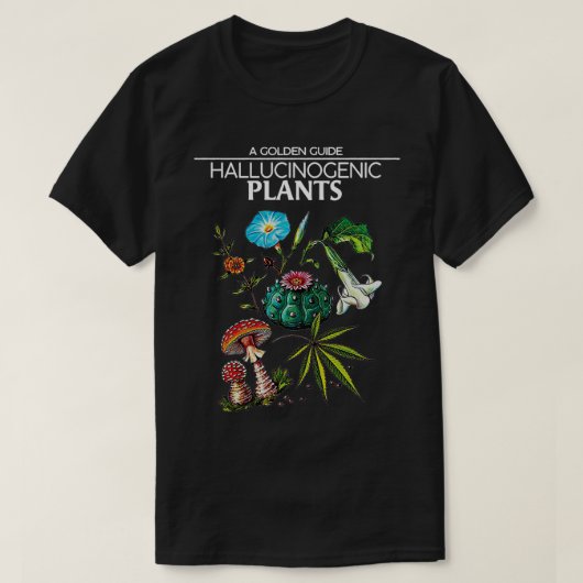 Een gouden geleider Hallucinogene Planten T-shirt (Design voorkant)
