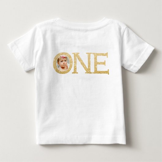 Een gouden glitterfoto gepersonaliseerd (Achterkant)