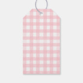 Een Gouden Jaar Roze Gingham Golden Doodle Cadeaulabel (Achterkant)