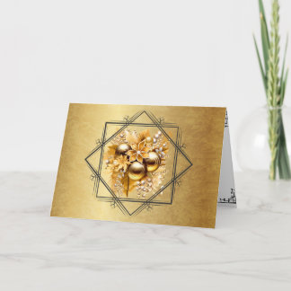 Een gouden kerst kaart
