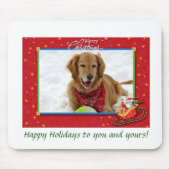 Een gouden kerstgroet muismat (Voorkant)