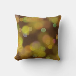 Een gouden kerstpatroon op Fawn Brown Accent P Kussen