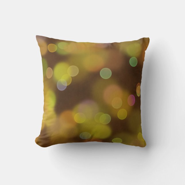 Een gouden kerstpatroon op Fawn Brown Accent P Kussen (Voorkant)