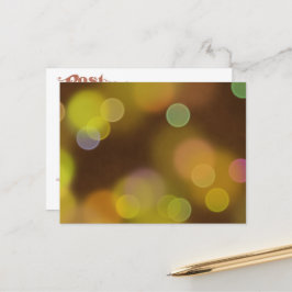 Een gouden kerstpatroon op Fawn Brown Briefkaart