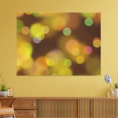 Een gouden kerstpatroon op Fawn Brown Canvas Afdruk (Insitu (Woonkamer))