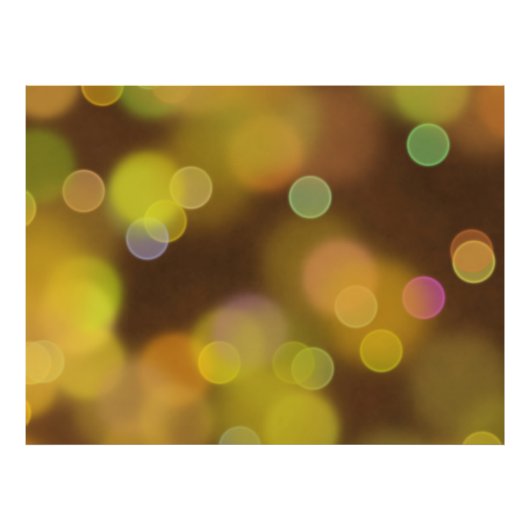 Een gouden kerstpatroon op Fawn Brown Foto Afdruk (Voorkant)