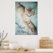 Een gouden kleurenkeut omlaag poster (Keuken)