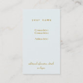 Een gouden korrelmasker uitvoeren visitekaartje (Achterkant)