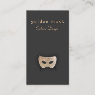 Een gouden korrelmasker uitvoeren visitekaartje