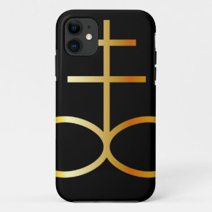 Een gouden Leviathan-kruis of zwavel symbool Case-Mate iPhone Case