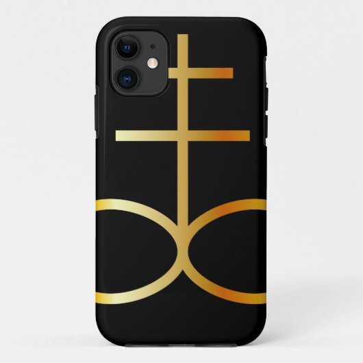 Een gouden Leviathan-kruis of zwavel symbool Case-Mate iPhone Case (Achterkant)
